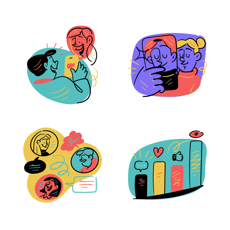 Color Chat Illustrations illustration pack thumbnail